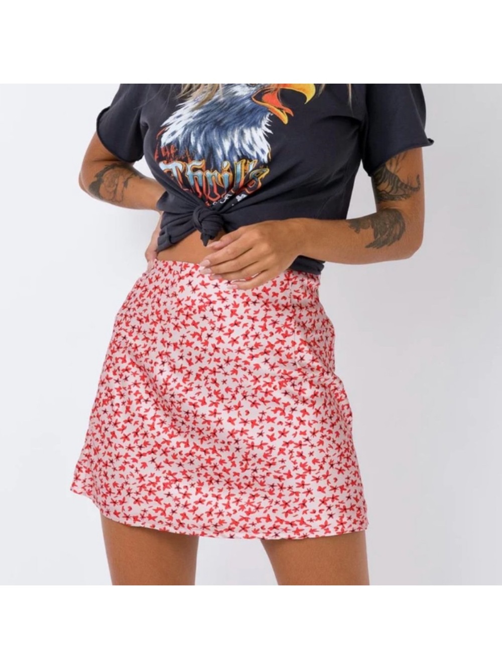 Princess Polly Joan Red Floral Mini Skirt - Women